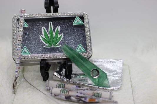 Green Aventurine Crystal healing pipe gift set